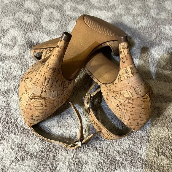 Coach cork leather pumps heels shoes - Picture 8 of 8